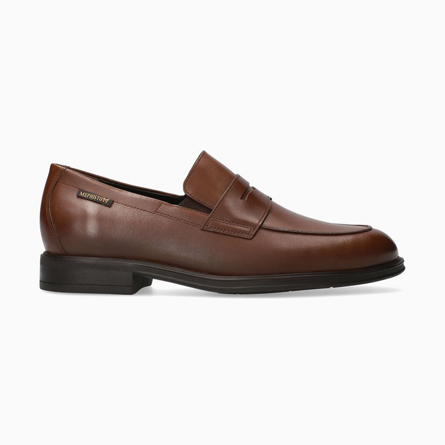 Mephisto KURTIS Bőr Férfi Loafers - Barna, HU-04682